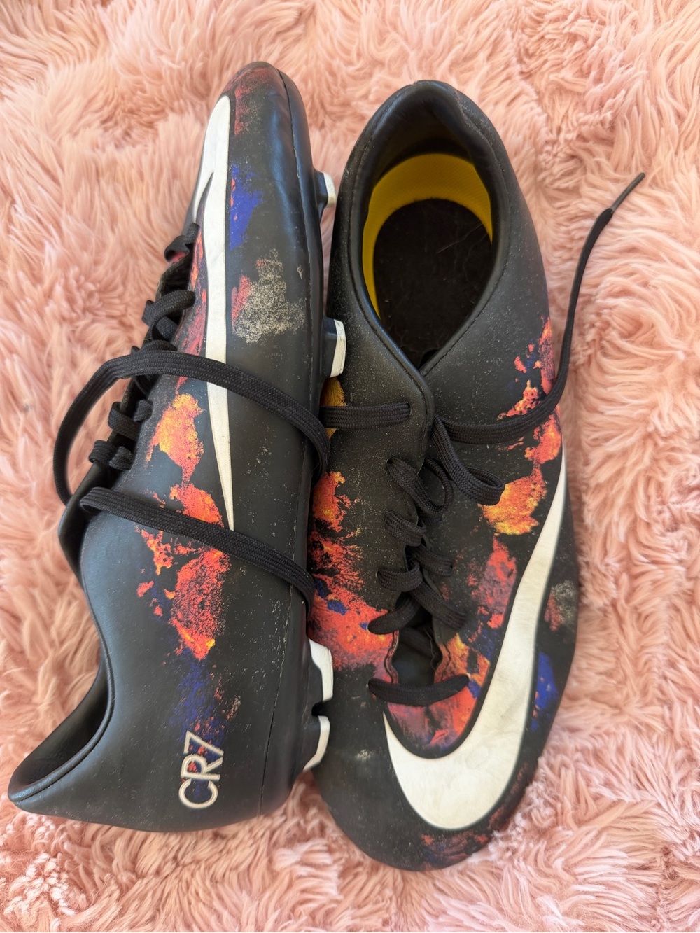 Black Multi-Color Soccer Cleats